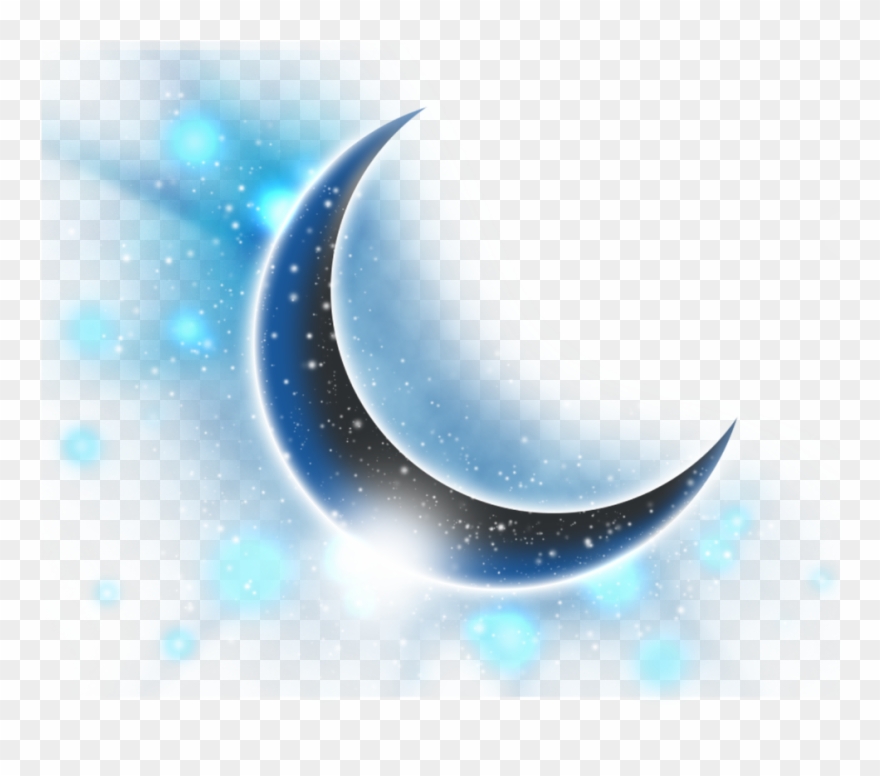 Ftestickers Clipart Moon Stars Bluemoon Crescentmoon.