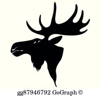 Moose Head Clip Art.