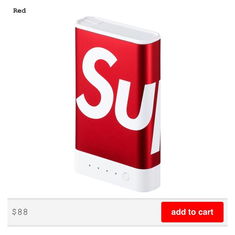 Supreme Mophie 10K Charger Red Box Logo • Accessories.