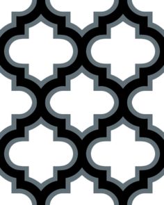 Moroccan Lattice Tile Black White Clip Art at Clker.com.