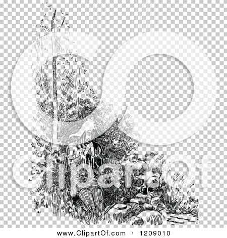 Clipart of a Vintage Black and White Jester Giving Thanks for a.