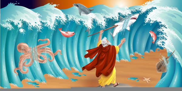 Parting Of The Red Sea Clipart.