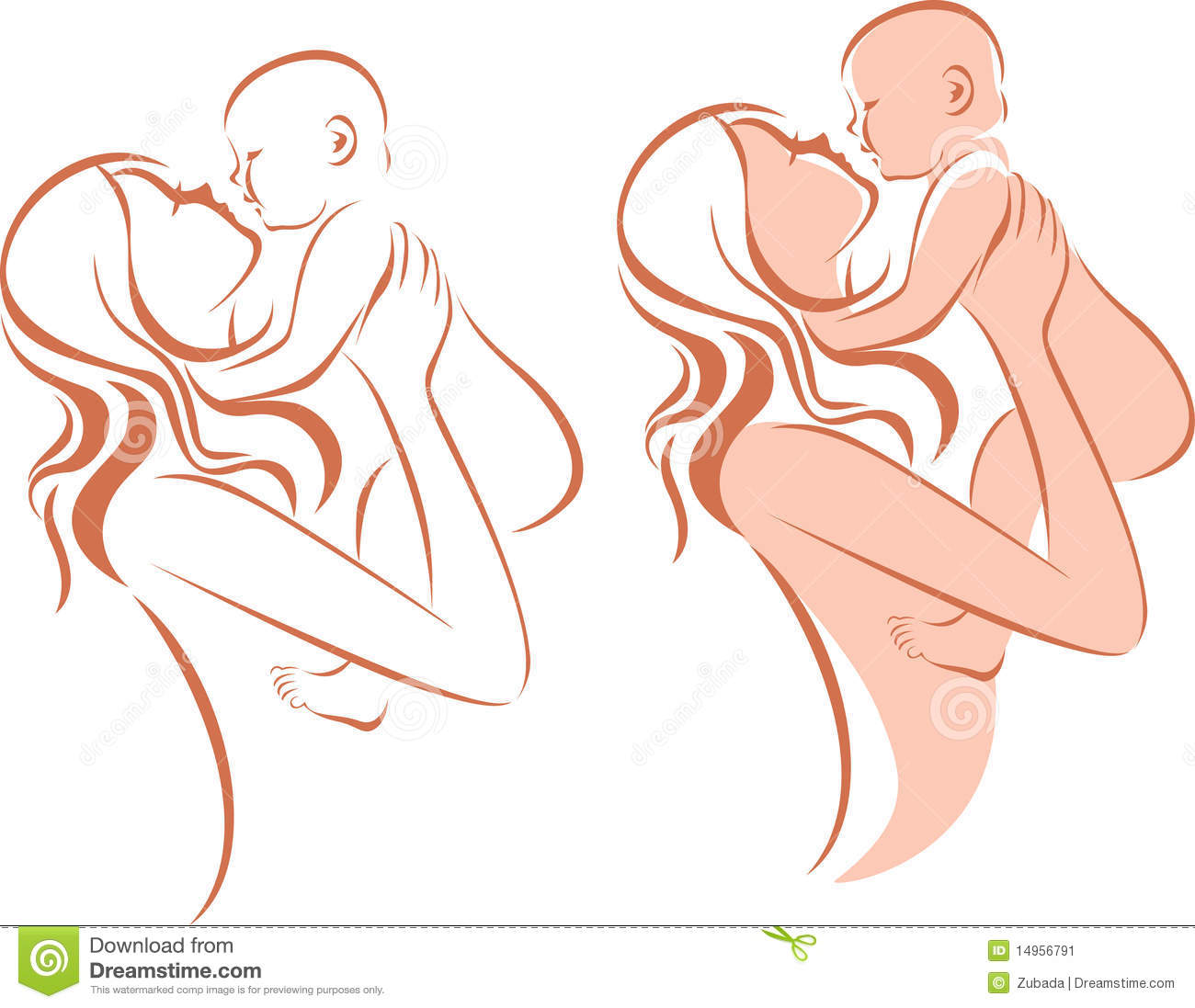 Download mother and child outline clipart 20 free Cliparts ...