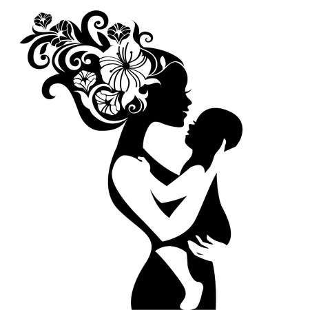 mother and child silhouette clip art 10 free Cliparts | Download images ...