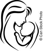 Mother And Newborn Baby Clipart.