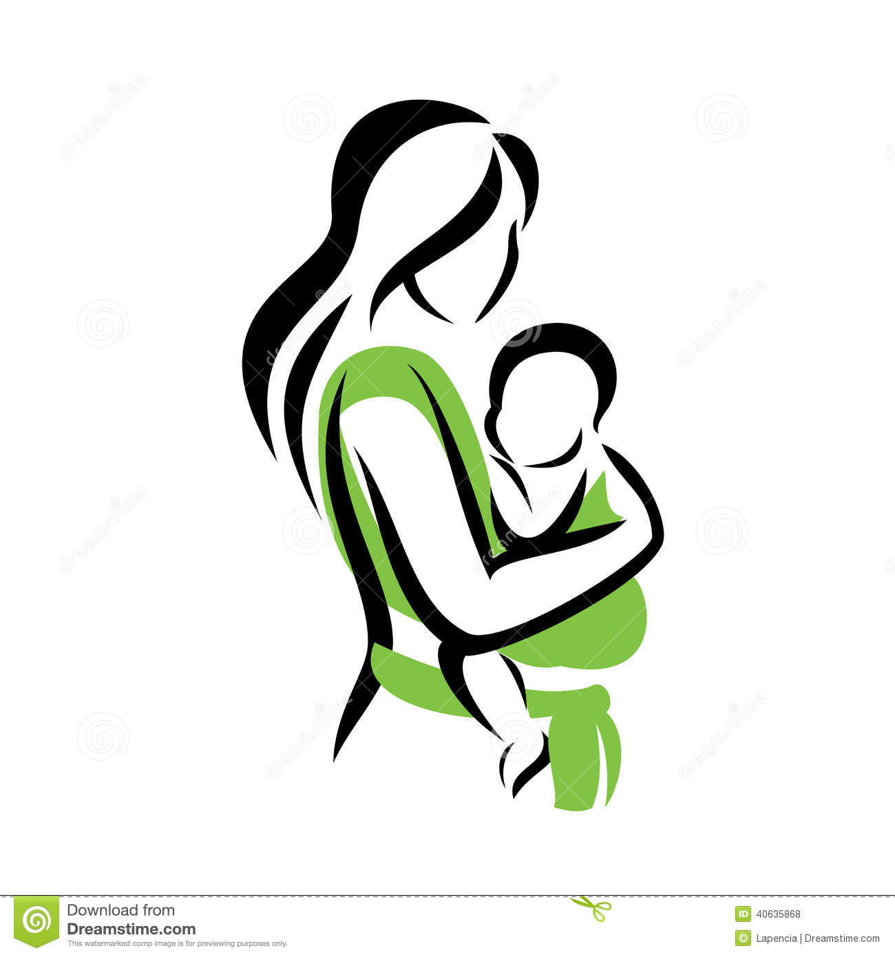 Mother Holding Baby Free Clipart.