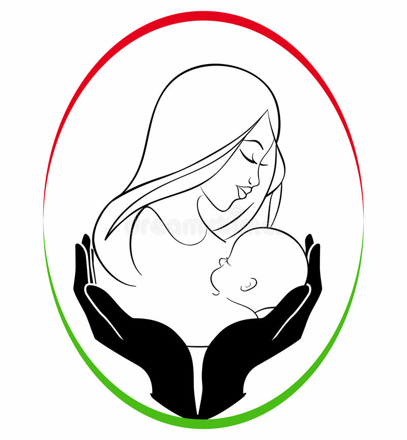 Mother Child Care Stock Illustrations.