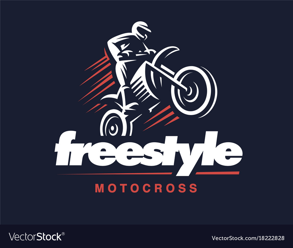 Motorcycle logo motocross freestyle.