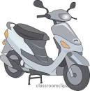 Motor scooter clipart.