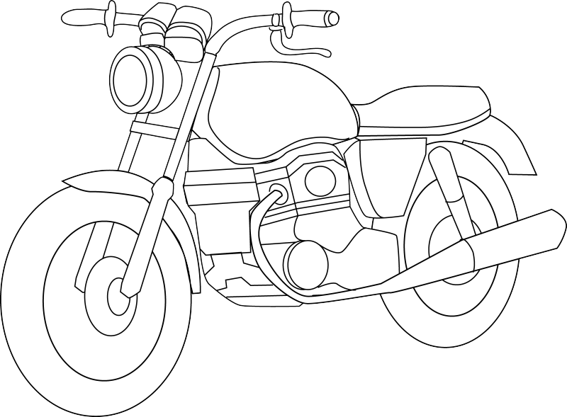 Outline clipart motorcycle, Outline motorcycle Transparent.