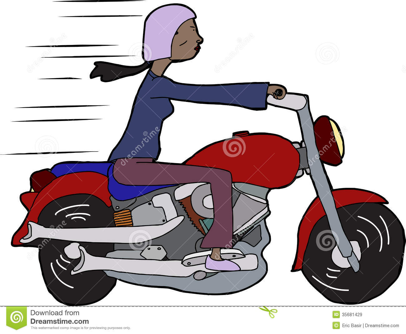 Motorcycle riding clipart.