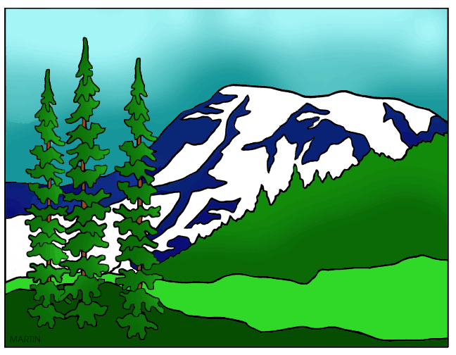 Free location Clip Art by Phillip Martin, Mount Rainier.