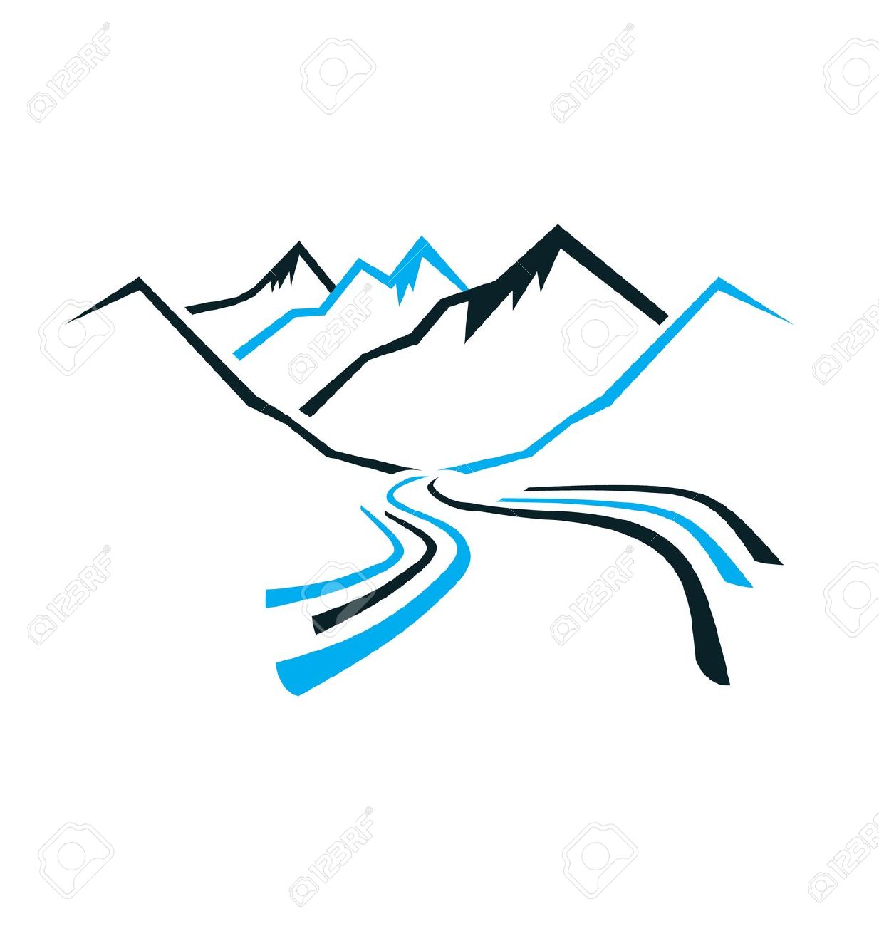 Free Free 290 Mountain River Svg SVG PNG EPS DXF File