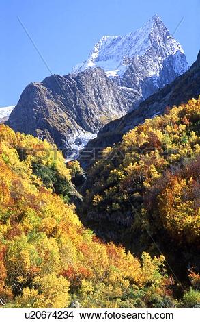 Stock Photo of landscape, nature, autumn, mountain, gorge, peak.
