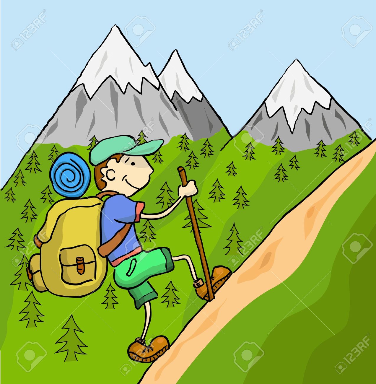 Mountain hike clipart - Clipground