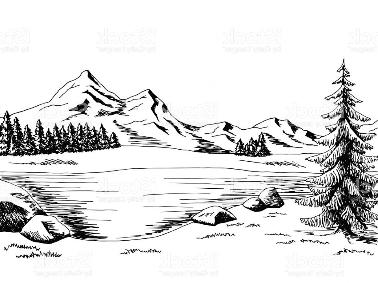 mountain lake clipart black and white 10 free Cliparts | Download