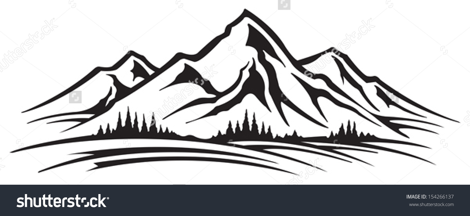 Clipart mountain range.