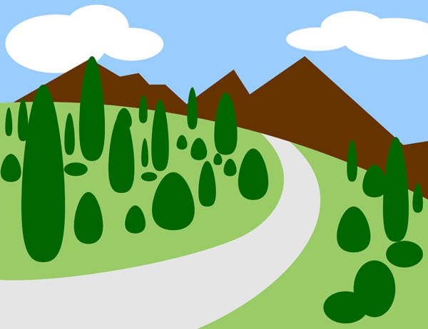 Mountain Path Clipart.