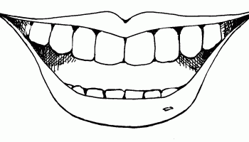 mouth opening clipart black and white - Clipground