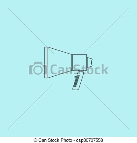 Clipart Vector of business and finance icon mouthpiece.