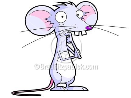 Cartoon Mouse Clipart Character.