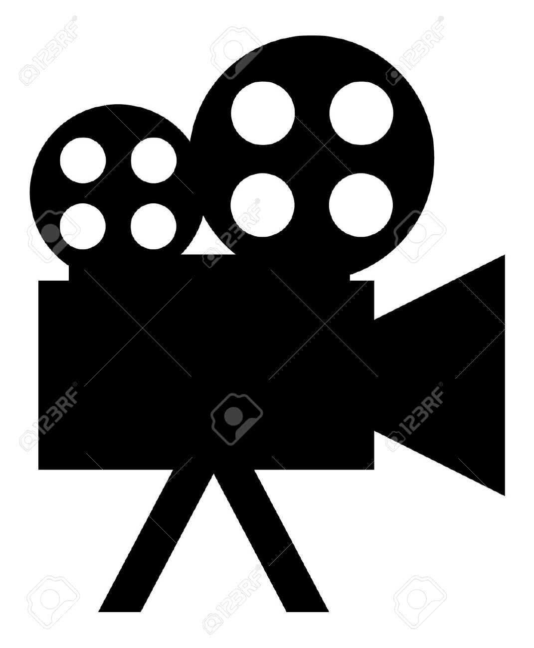 Old movie camera clipart.