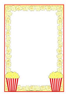 Popcorn A4 page borders (SB8252).