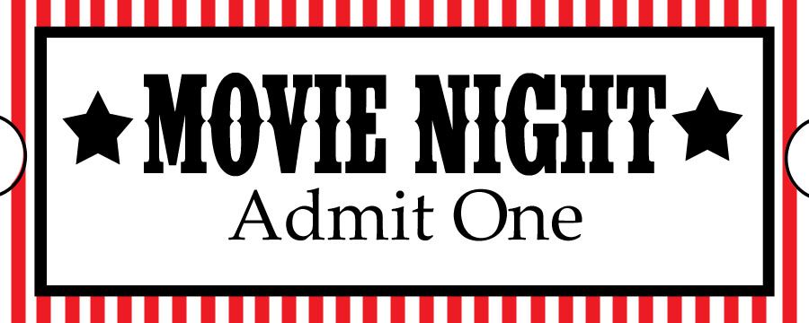 Movie Night Ticket Clipart.