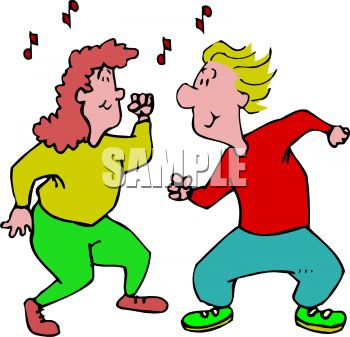Action Moving Dancers Clipart.