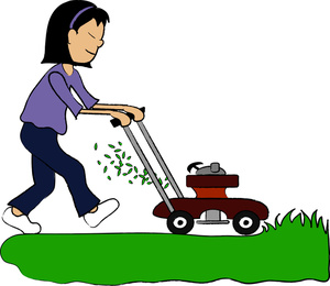 Mow the grass clipart.