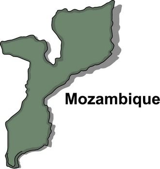 Clipart map of mozambique.