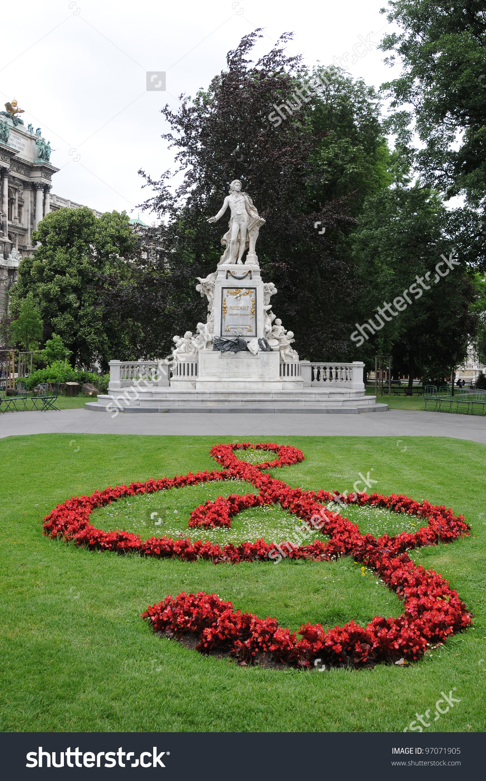 Mozart Monument Maria Theresien Square Vienna Stock Photo 97071905.