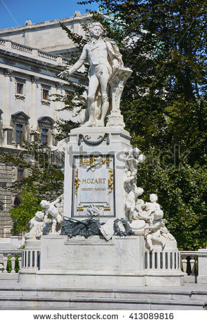 Mozart Memorial Stock Photos, Royalty.