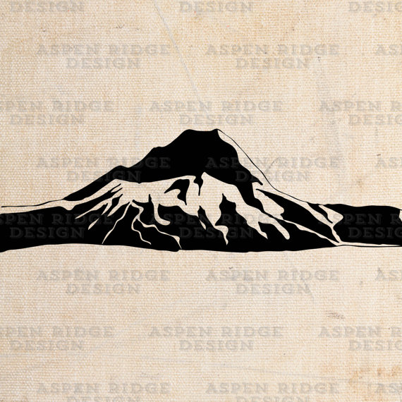 Mt Hood Graphic Clip Art Wilderness Vector.