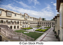 Stock Images of Mughal Style Luxury Hotel.