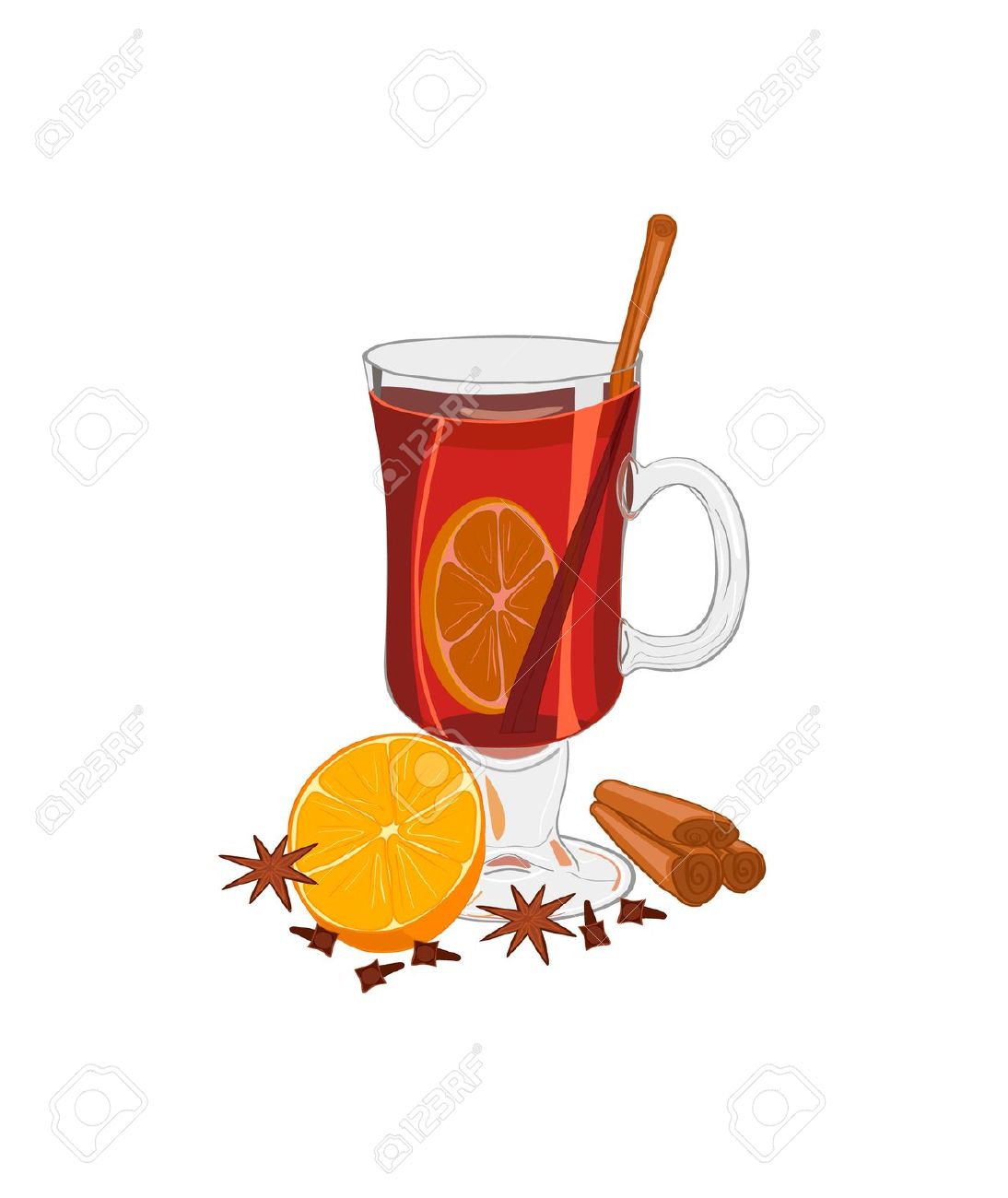 Mulled wine clipart.