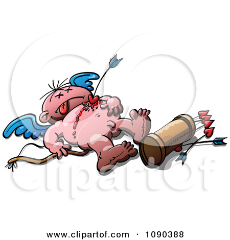 Clipart Cupid Murdered By His Own Arrow.