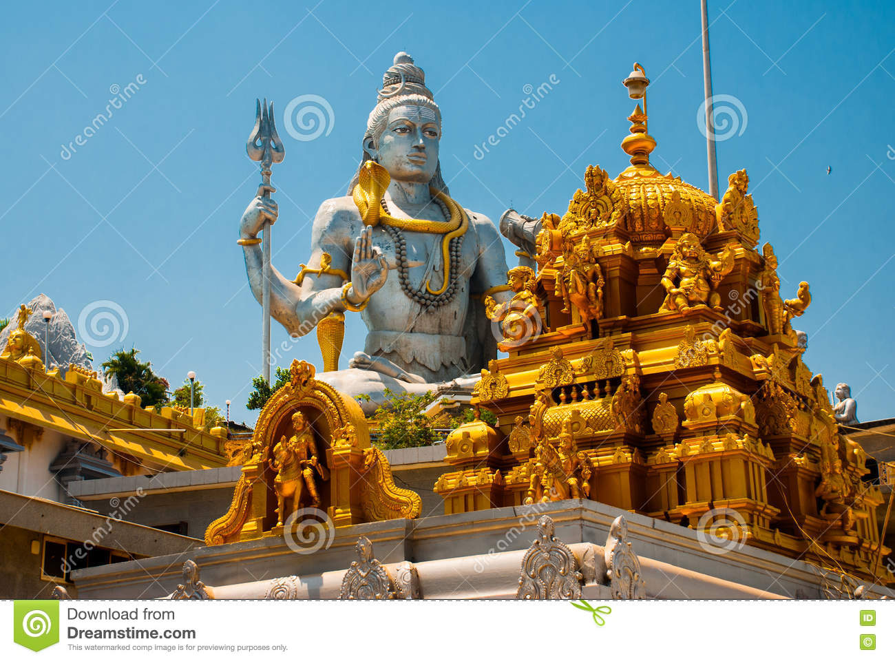 Statue Of Lord Shiva In Murudeshwar. Temple In Karnataka, India.
