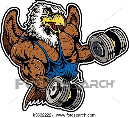 Clip Art Of Eagle Weightlifting K36322227 #256310.