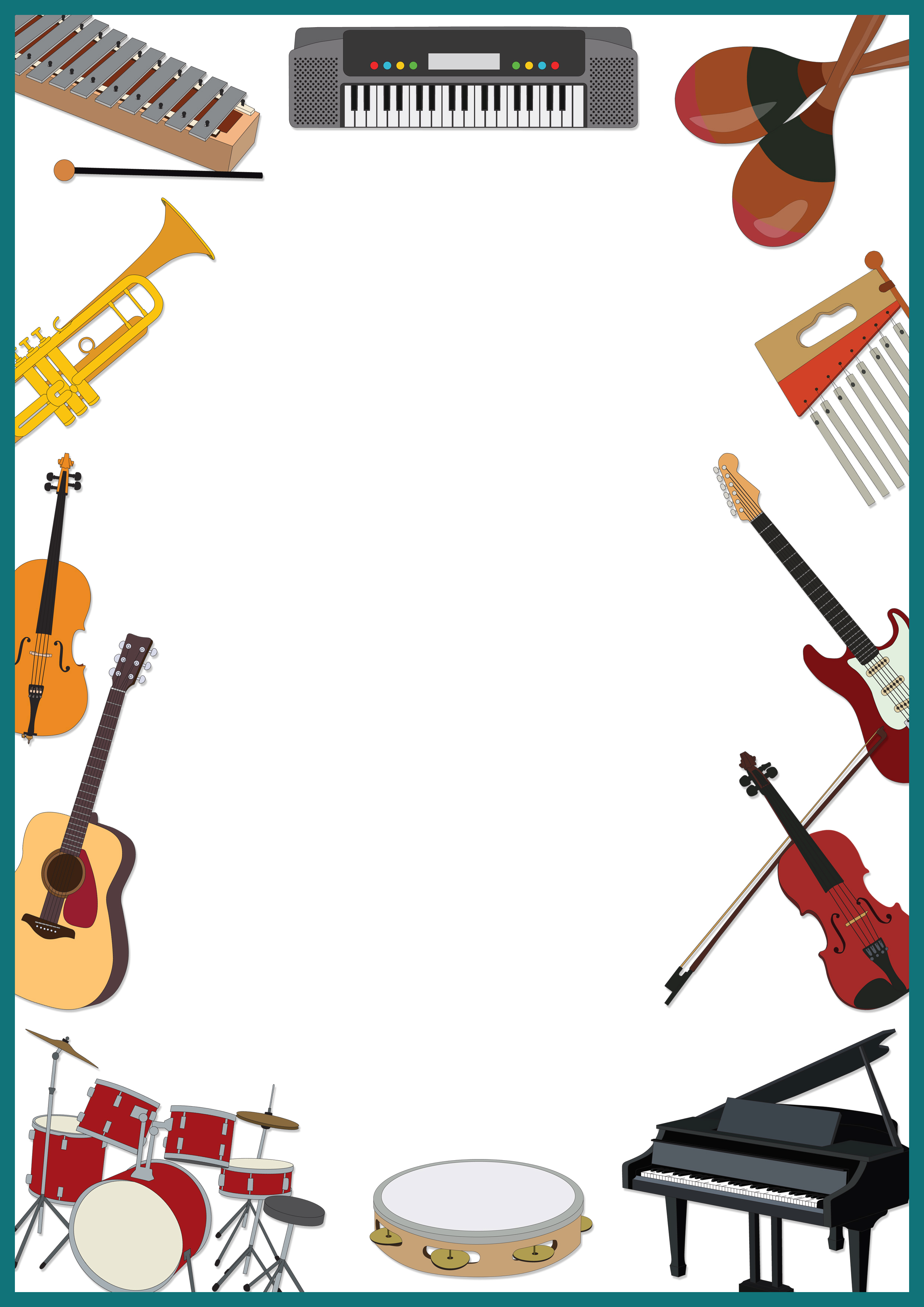 Free Printable Music Borders Templates Printable Download