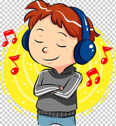listen to music , Free clipart download.