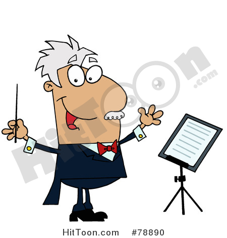 Conductor Clipart #78890: Tan Cartoon Music Conductor Man by Hit Toon.