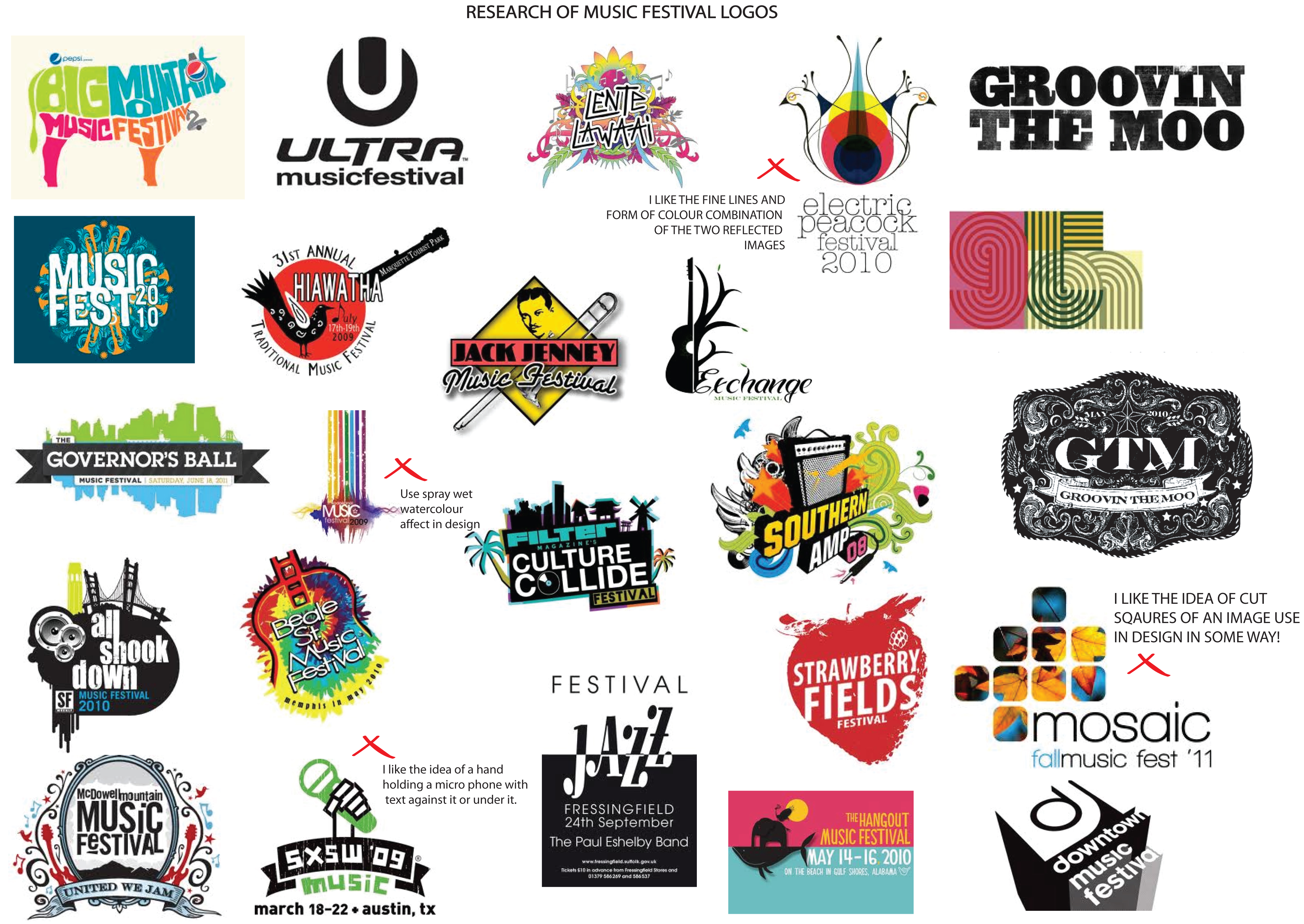 research music festival logos.