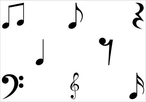 Music Notes Symbols Clip Art.