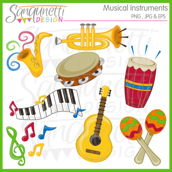 Musical instruments clipart.