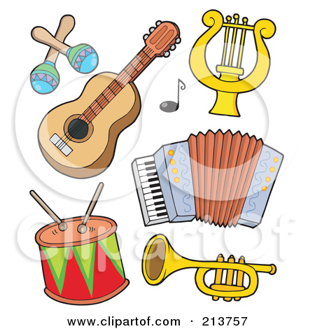 Clipart of a Happy Cartoon Drum Character Holding Sticks.