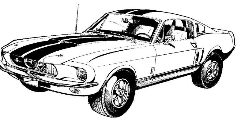 Ford mustang gt clipart.