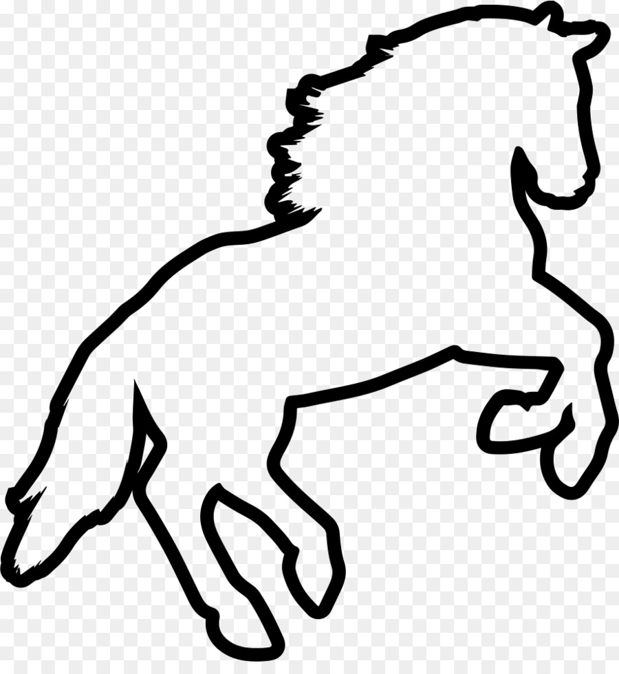 Mustang Dog Silhouette Rearing Clip art.