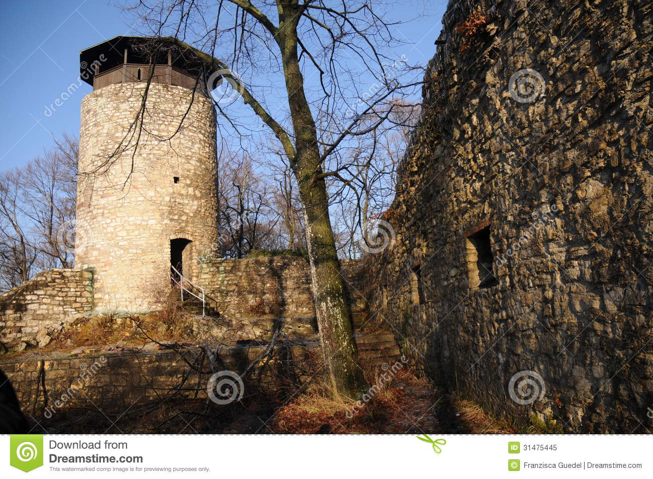 Backmost Wartenberg Castle Ruin Royalty Free Stock Photo. Backmost Wartenberg Castle Ruin Royalty Free Stock Photo.