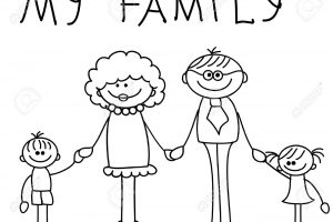 Happy family clipart black and white 6 » Clipart Station.